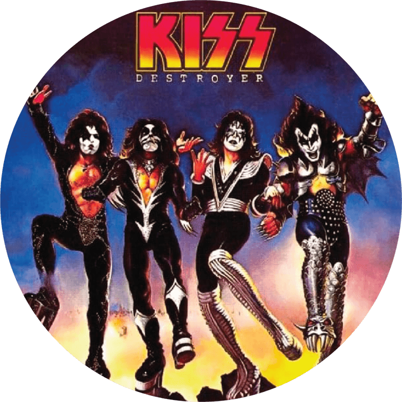 KISS Destroyer Rund Glassbrikke
