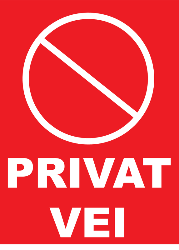 Privat Vei Skilt 