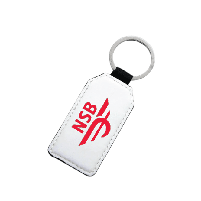 Hovedbilde NSB Rød Nøkkelring i Lær