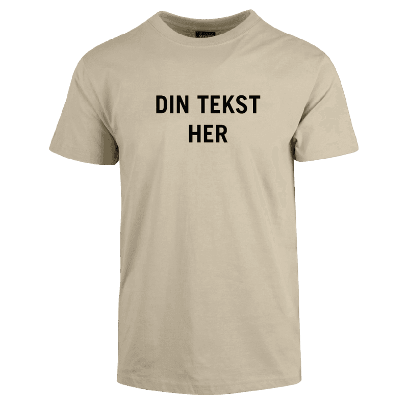 Cotton Tee med Din Tekst